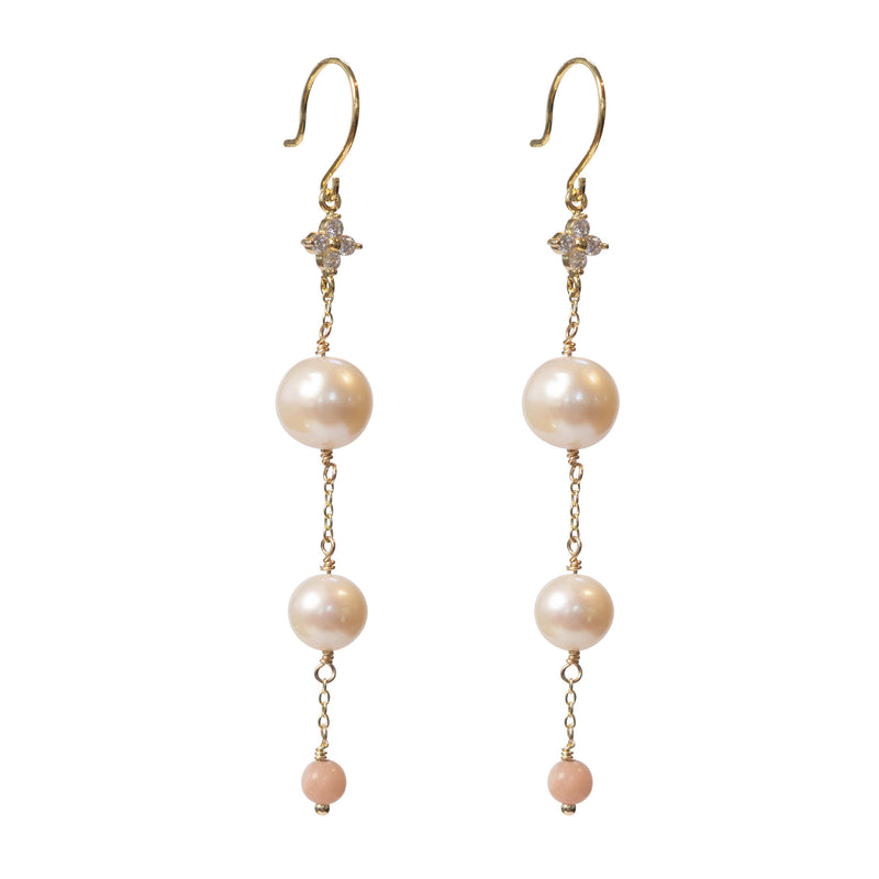 Anita Pearl Earrings - Gold