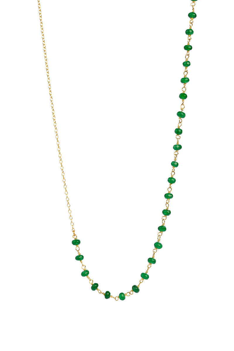 Anne Green Calcedony Necklace - Gold