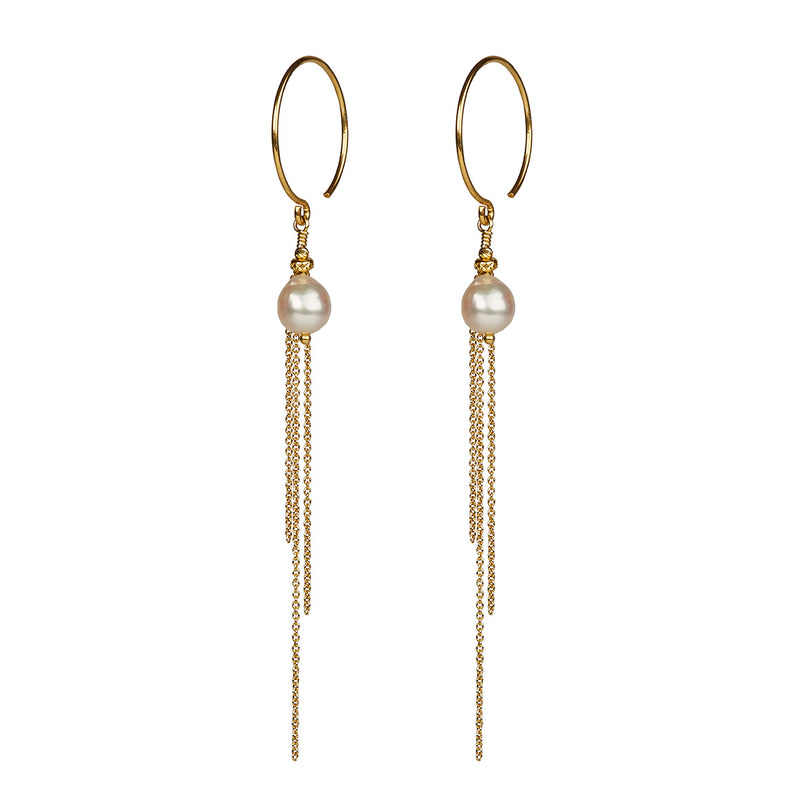 Aya Pearl Earrings - Gold