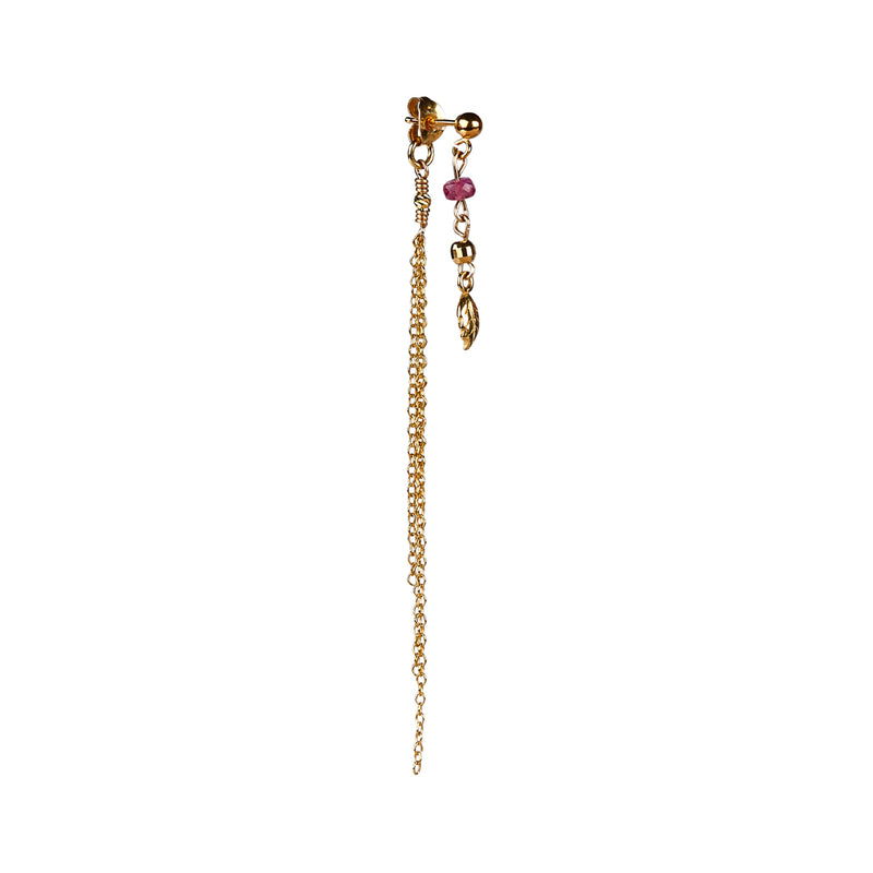 Erina Pink Sapphire Earring - Gold