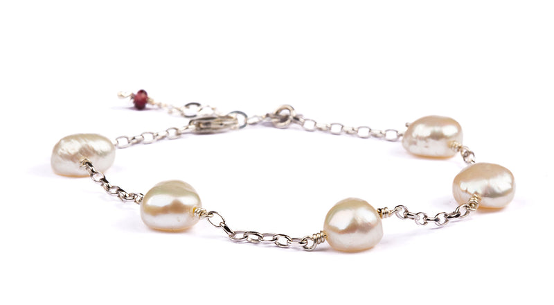 Helena Bracelet White Pearl - Silver