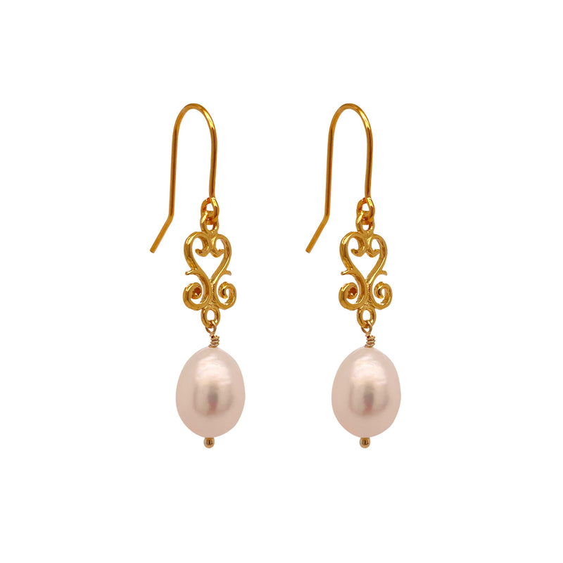 Mariela Pearl Earrings - Gold