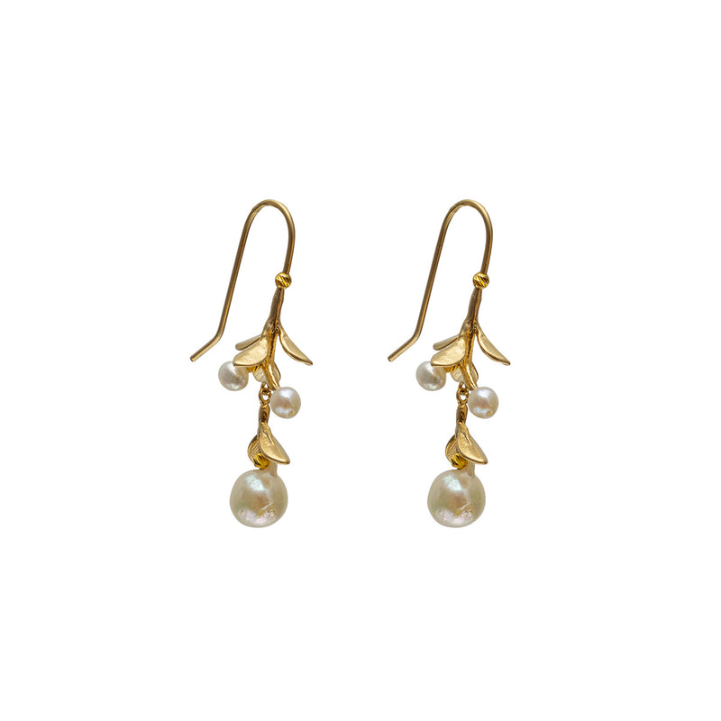 Miranda Pearl Earrings - Gold