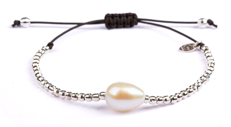 Silje Bracelet White Pearl - Silver
