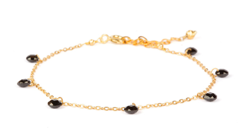Susan Black Zirconia Bracelet - Gold