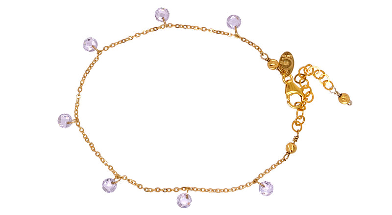 Susan White Zirconia Bracelet - Gold