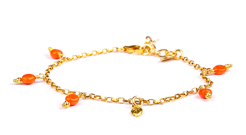 Viola Bracelet Coral - Gold