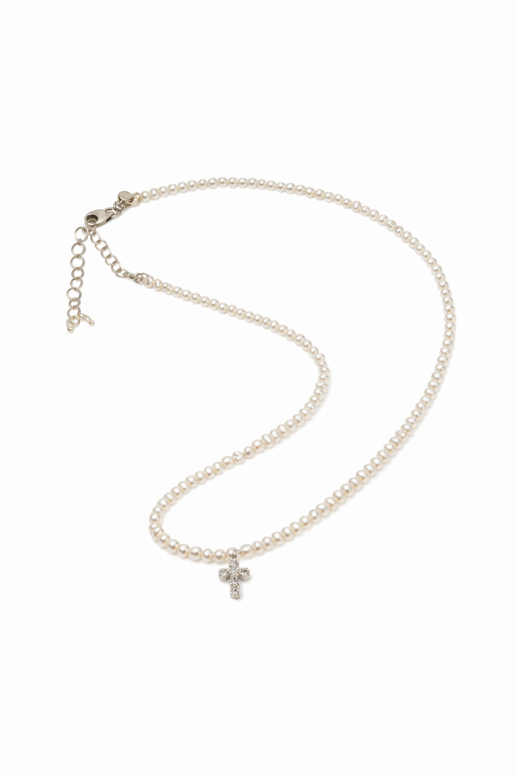 Jade Pearl Necklace - Silver