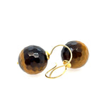 Isolde Tiger Eye Earring - Gold