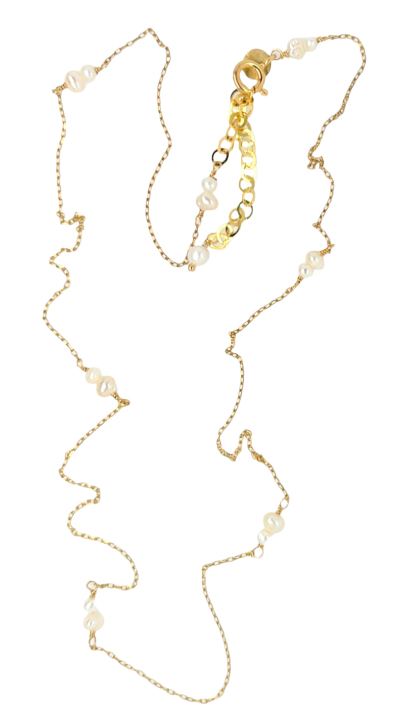Eileen Pearl Necklace - Gold