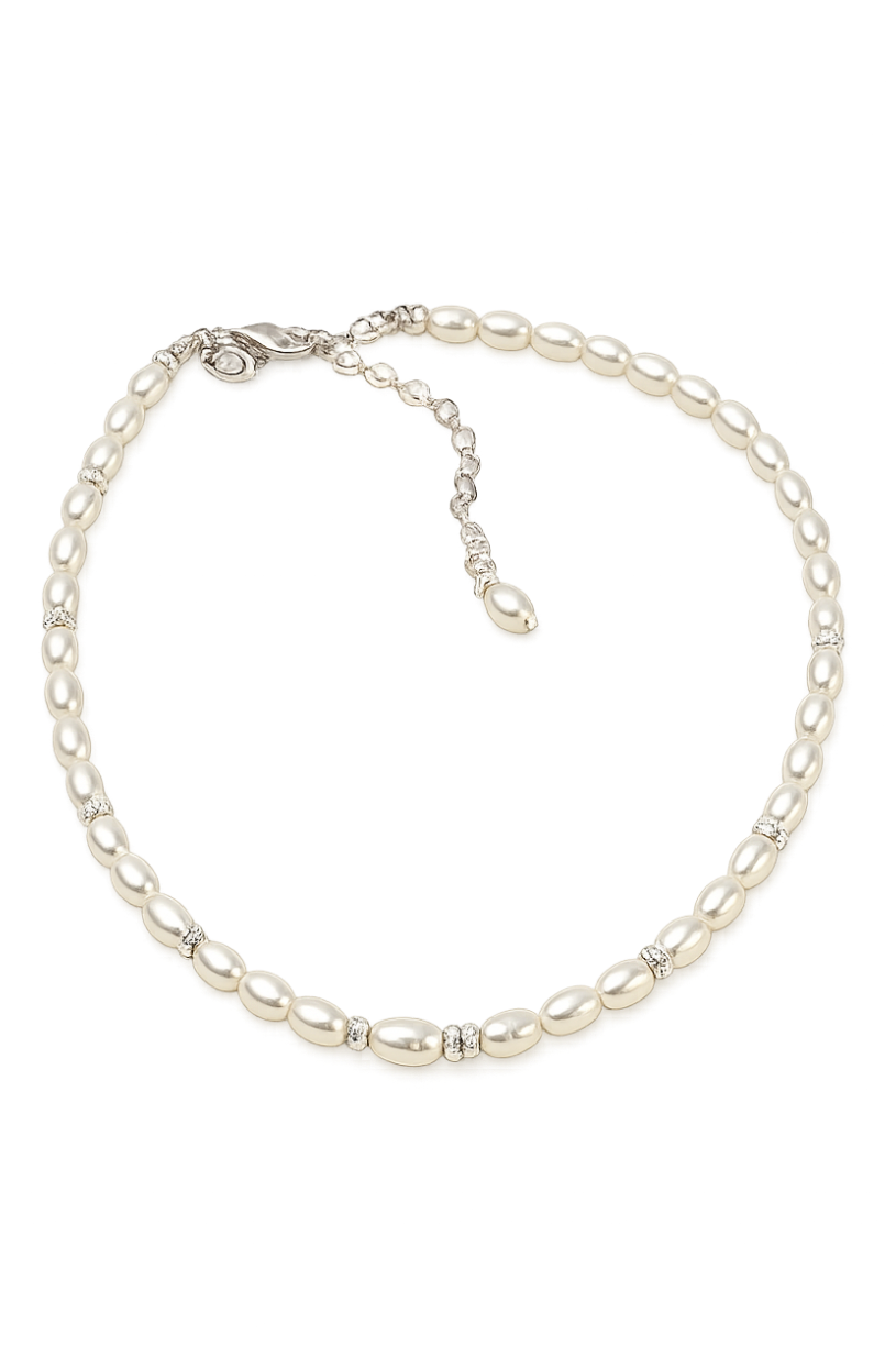 Celina Pearl Necklace - Silver