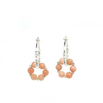 Beth Pink Opal Earring - Silver