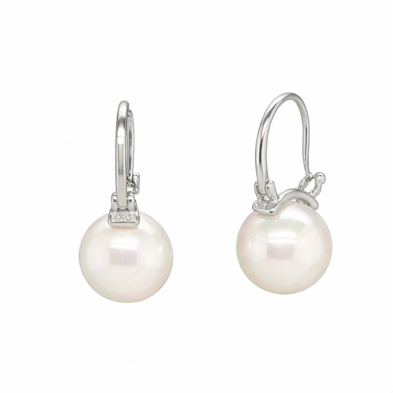 Alexandra Pearl Earrings - Silver