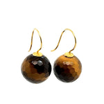 Isolde Tiger Eye Earring - Gold