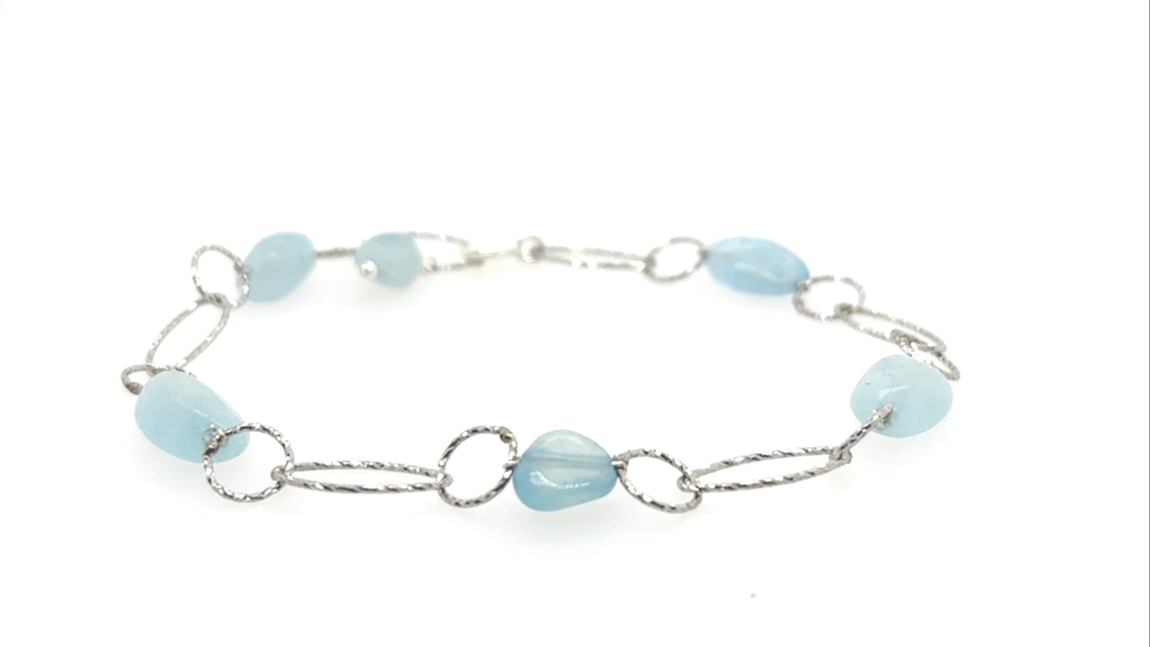 Sigga Akvamarin Armbånd - Sølv