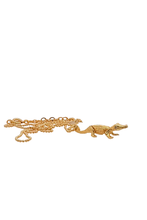 Alligator Diamond Necklace - Gold