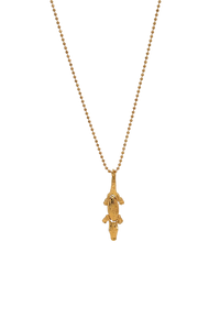 Alligator Diamant Halskæde - Guld