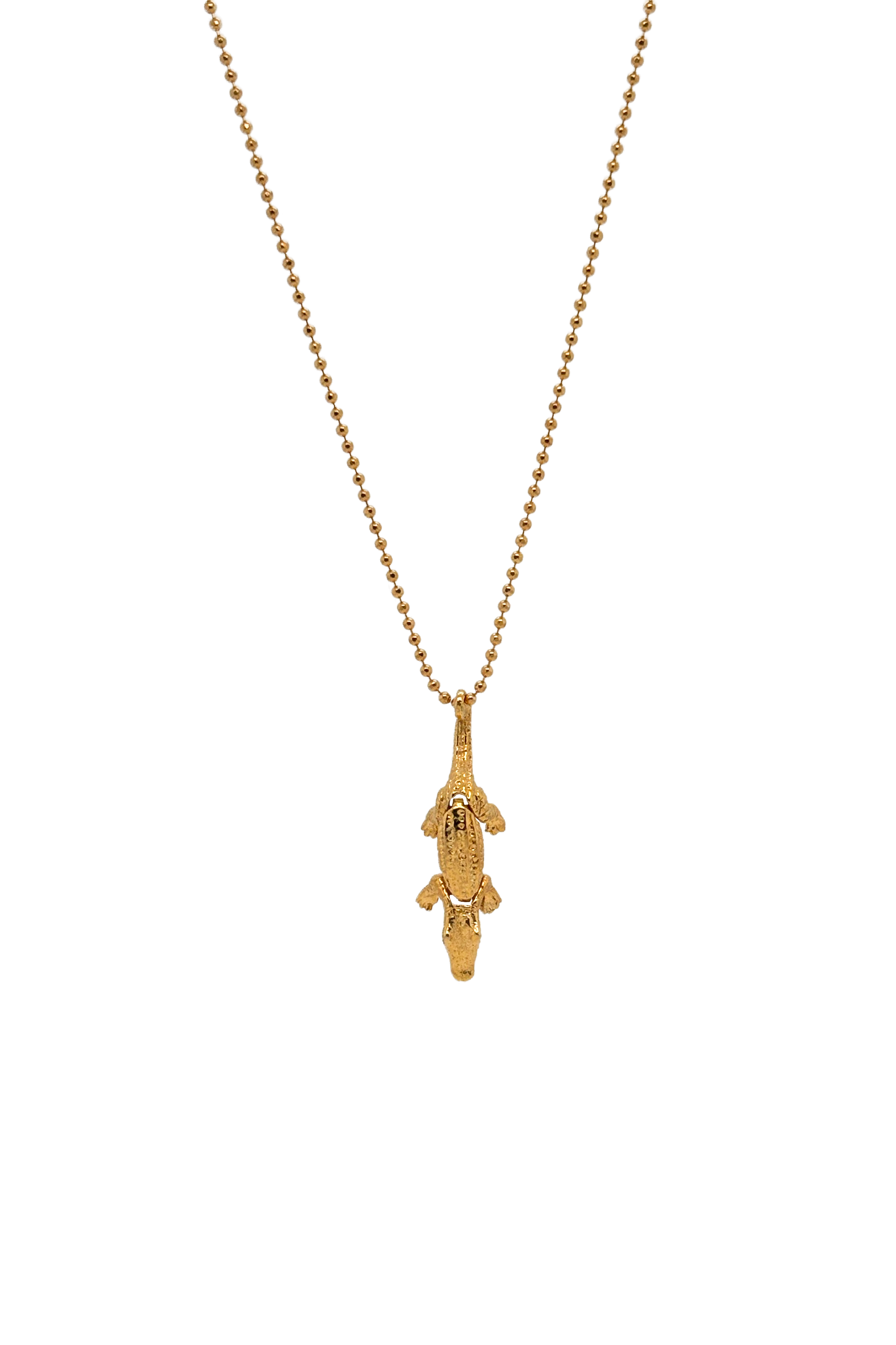 Alligator Diamant Halskæde - Guld