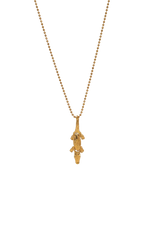 Alligator Diamond Necklace - Gold