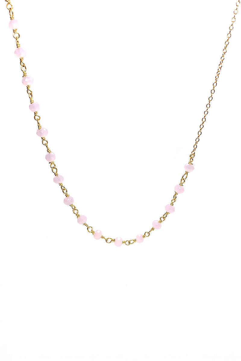 Anne Rose Quatz Halskæde - Guld