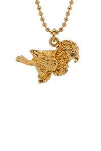 Fugle Diamant Halskæde - Guld