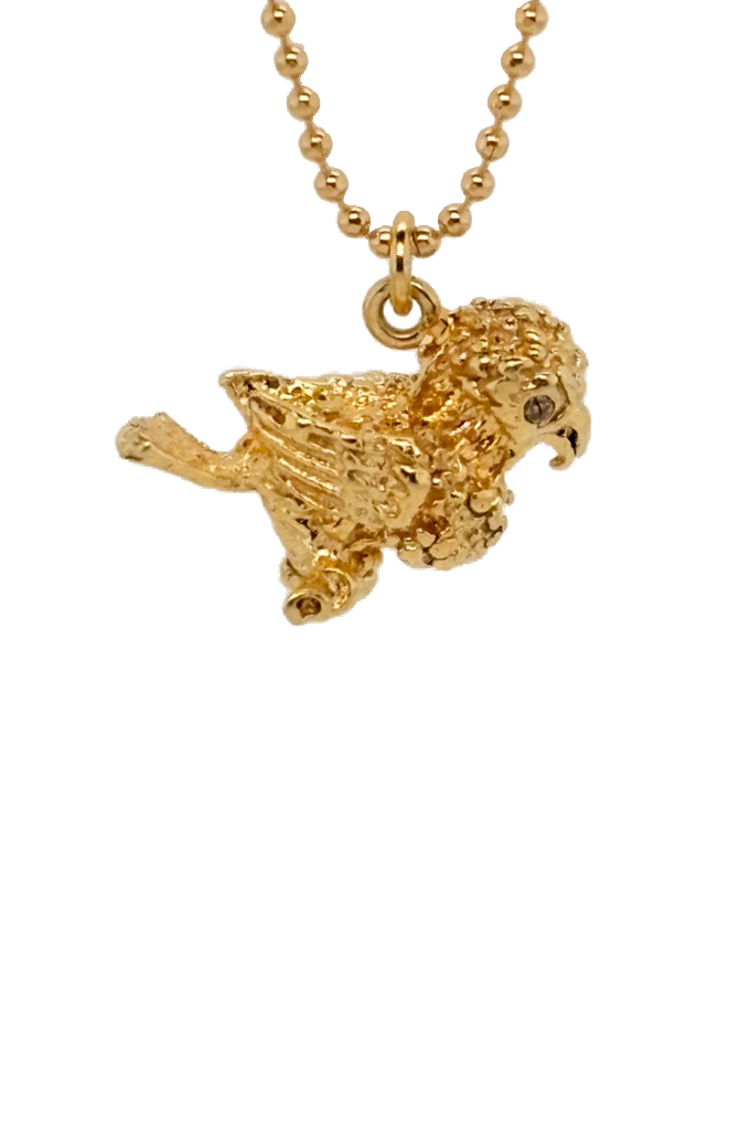 Fugle Diamant Halskæde - Guld