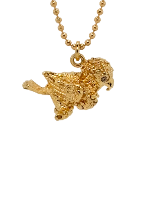 Bird Diamond Necklace - Gold