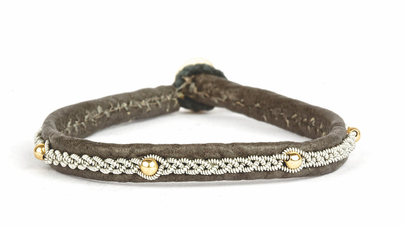 Victoria Gold Beads - Grey