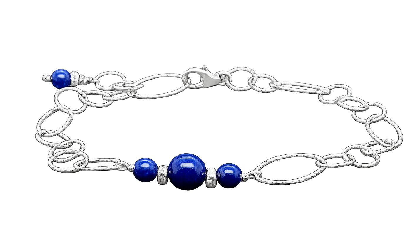 Cosmia Lapis Lazuli Bracelet - Silver