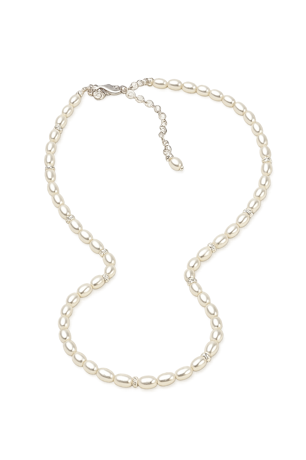 Celina Pearl Necklace - Silver