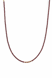 Nikki Necklace Red Garnet - Gold