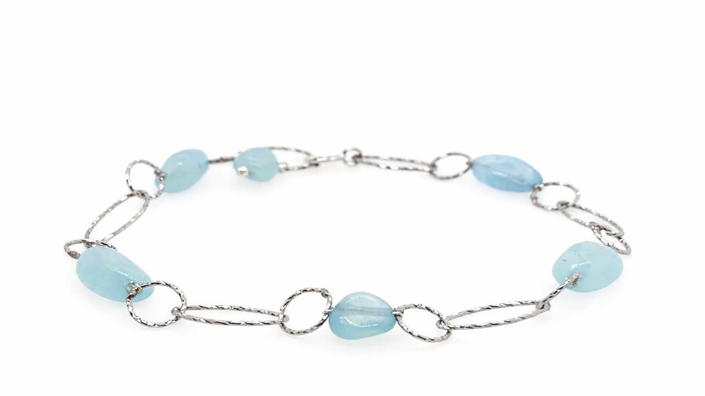 Sigga Aquamarine Bracelet - Silver