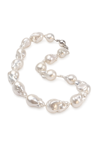 Elly Pearl Necklace - Silver