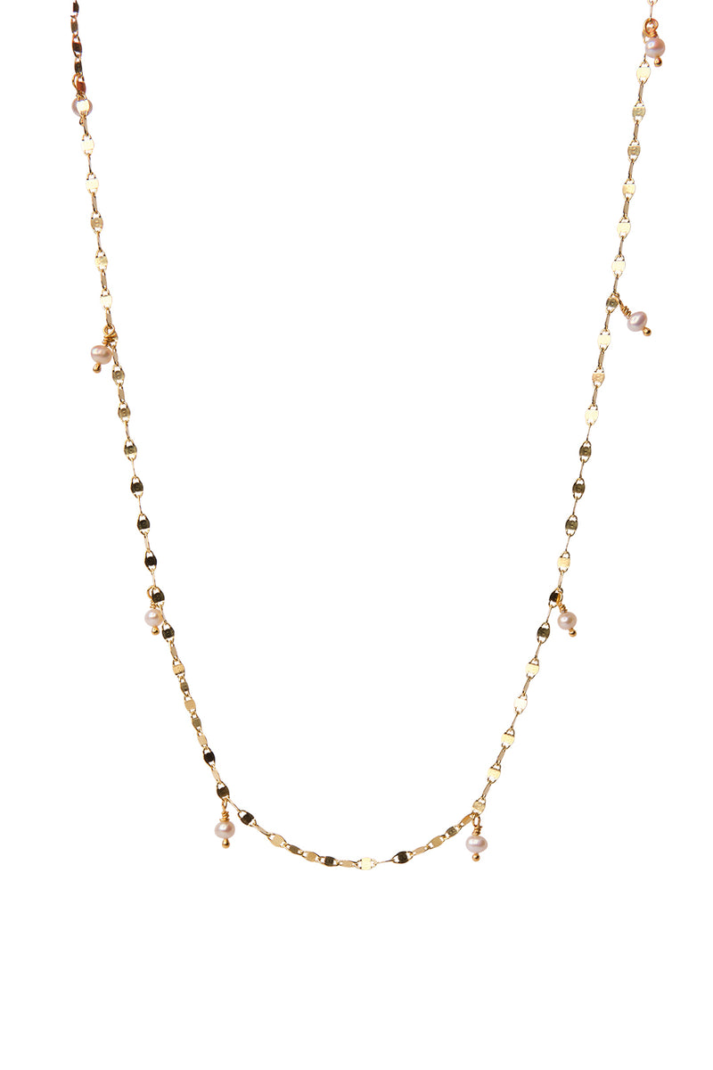 Estella Necklace Freshwater Pearl - Gold