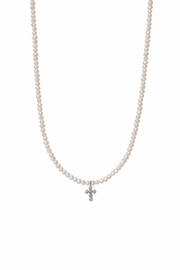 Jade Pearl Necklace - Silver