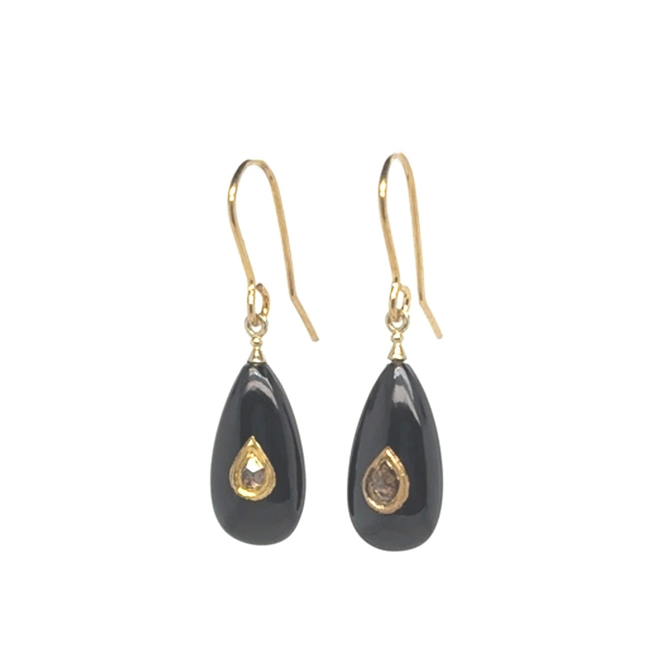 Unika - Gina Polki Diamond Earrings - Gold