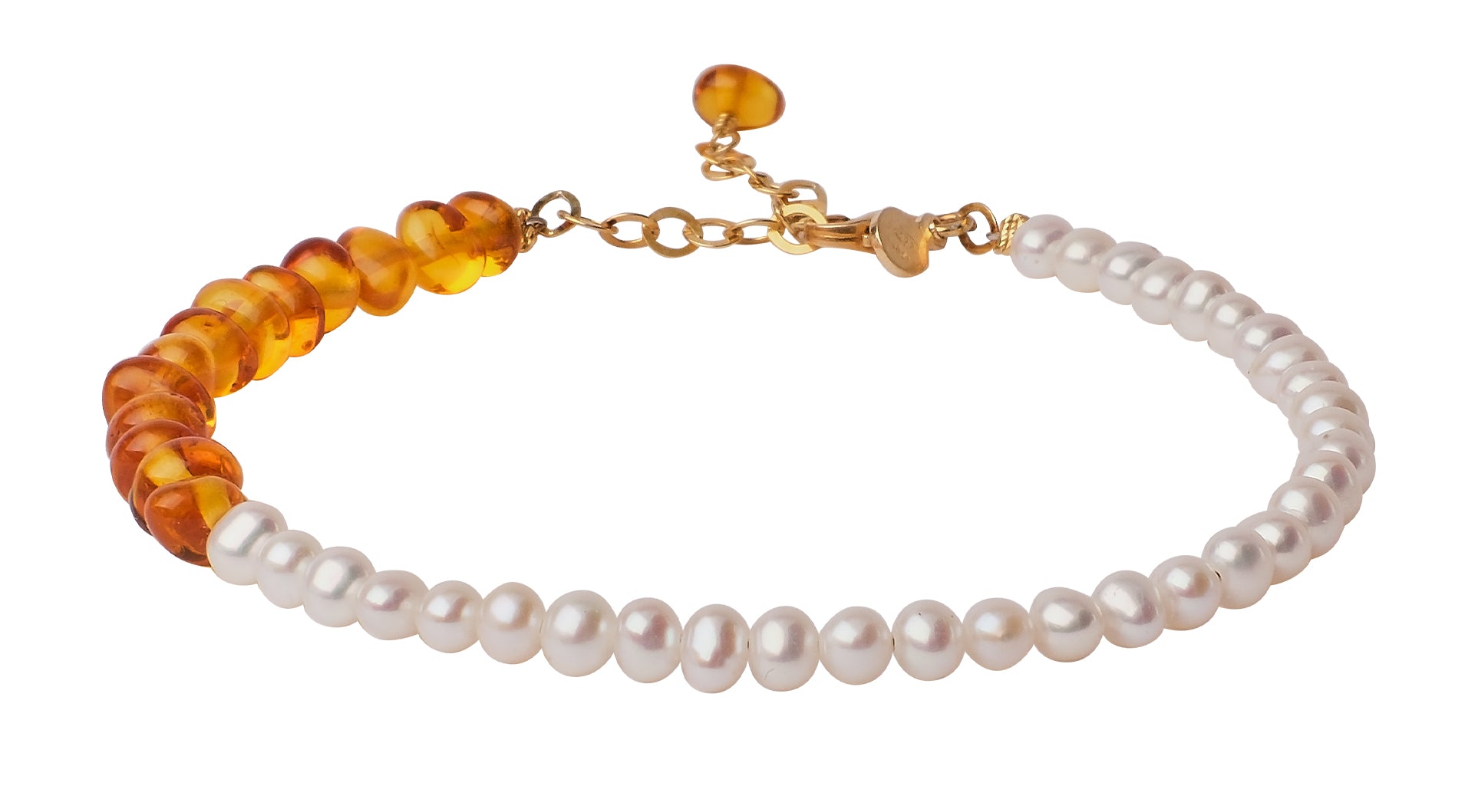 Helene Perle/Rav Armbånd - Guld