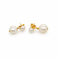 Ina Pearl Earrings - Gold