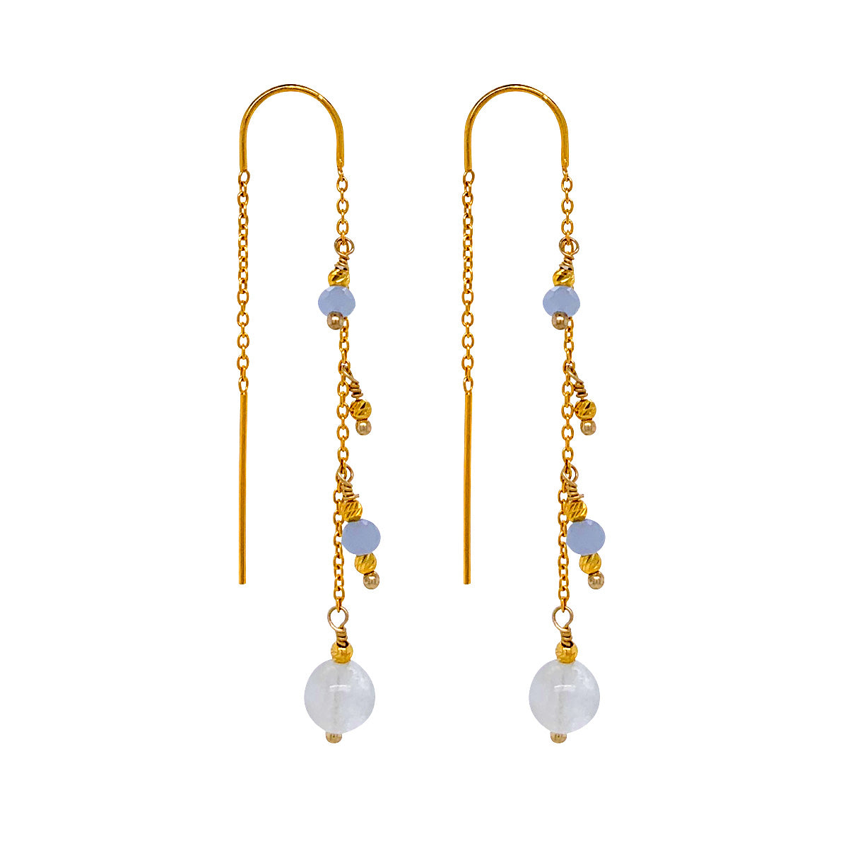 Jessica Aquamarine Ørering - Guld