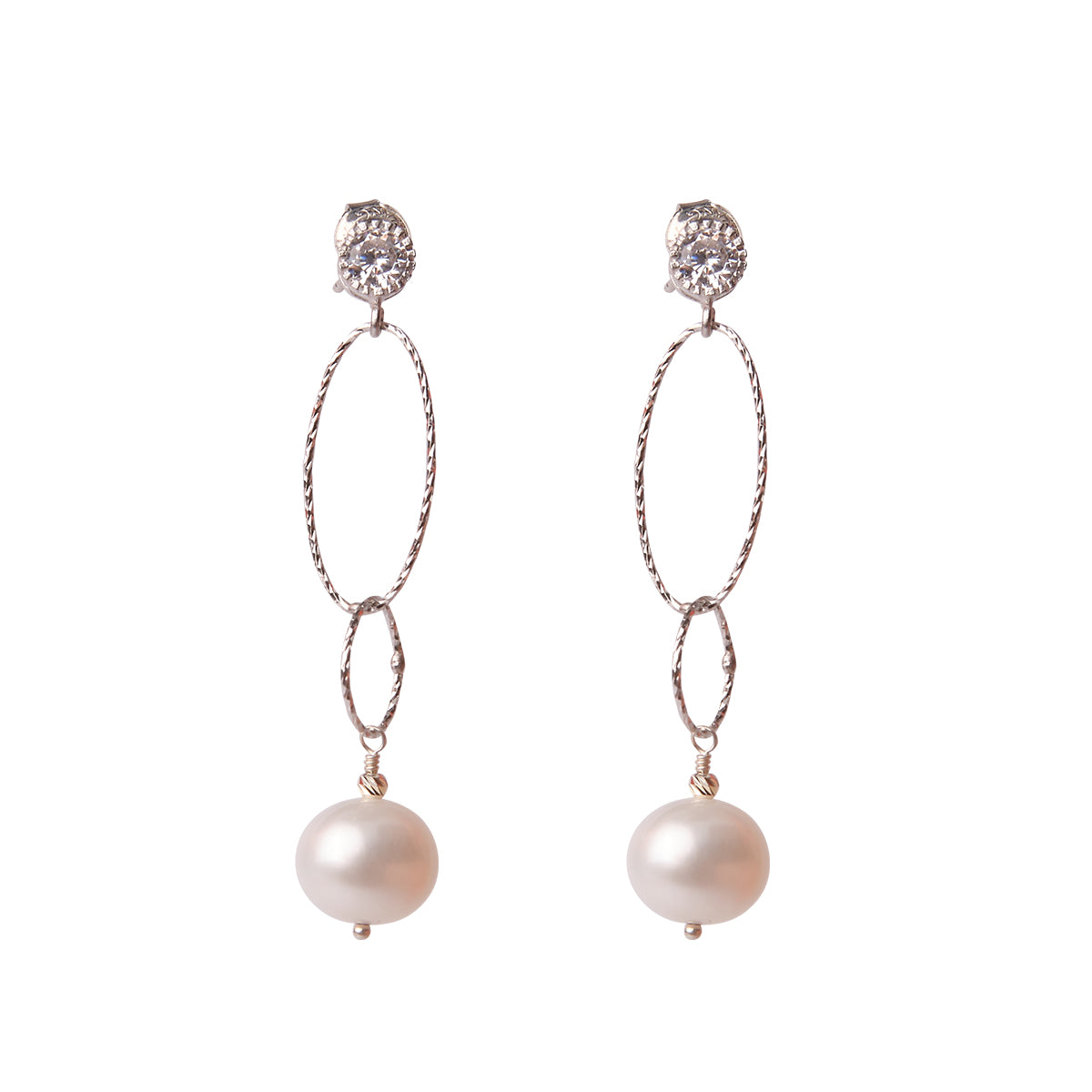 Kiri Pearl Earrings - Silver