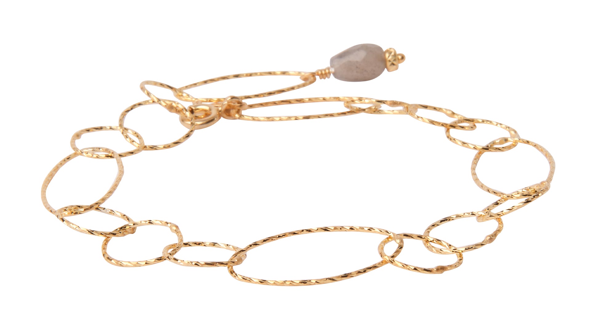 Lorenza labradorit armbånd - guld