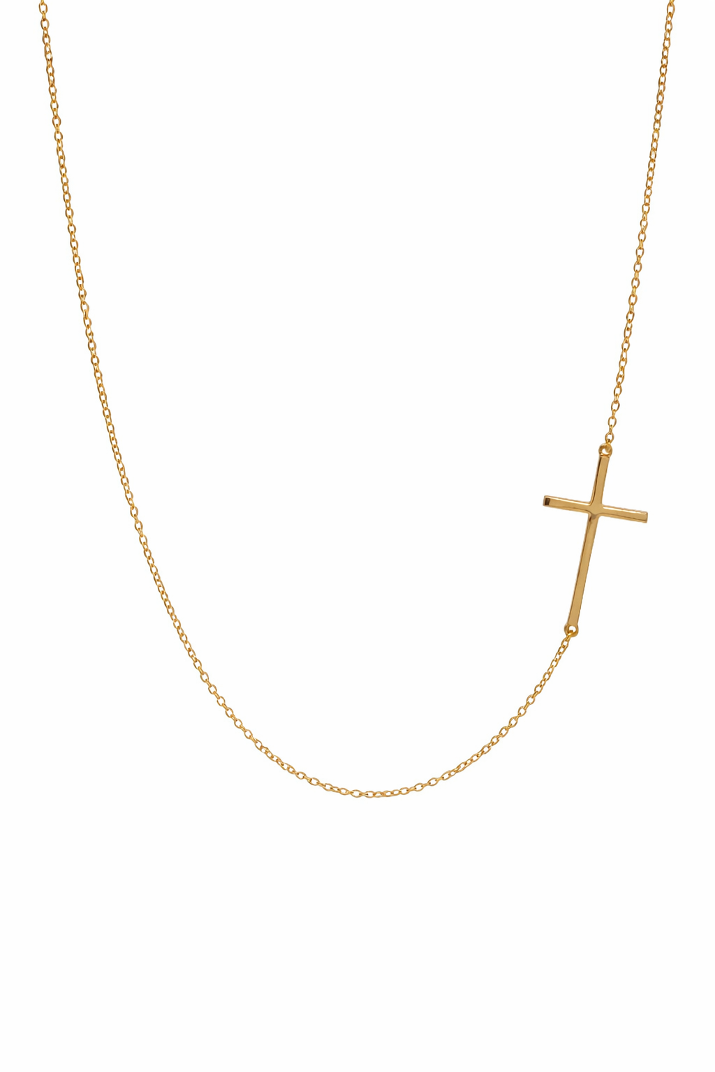 Mary Cross Necklace - Gold