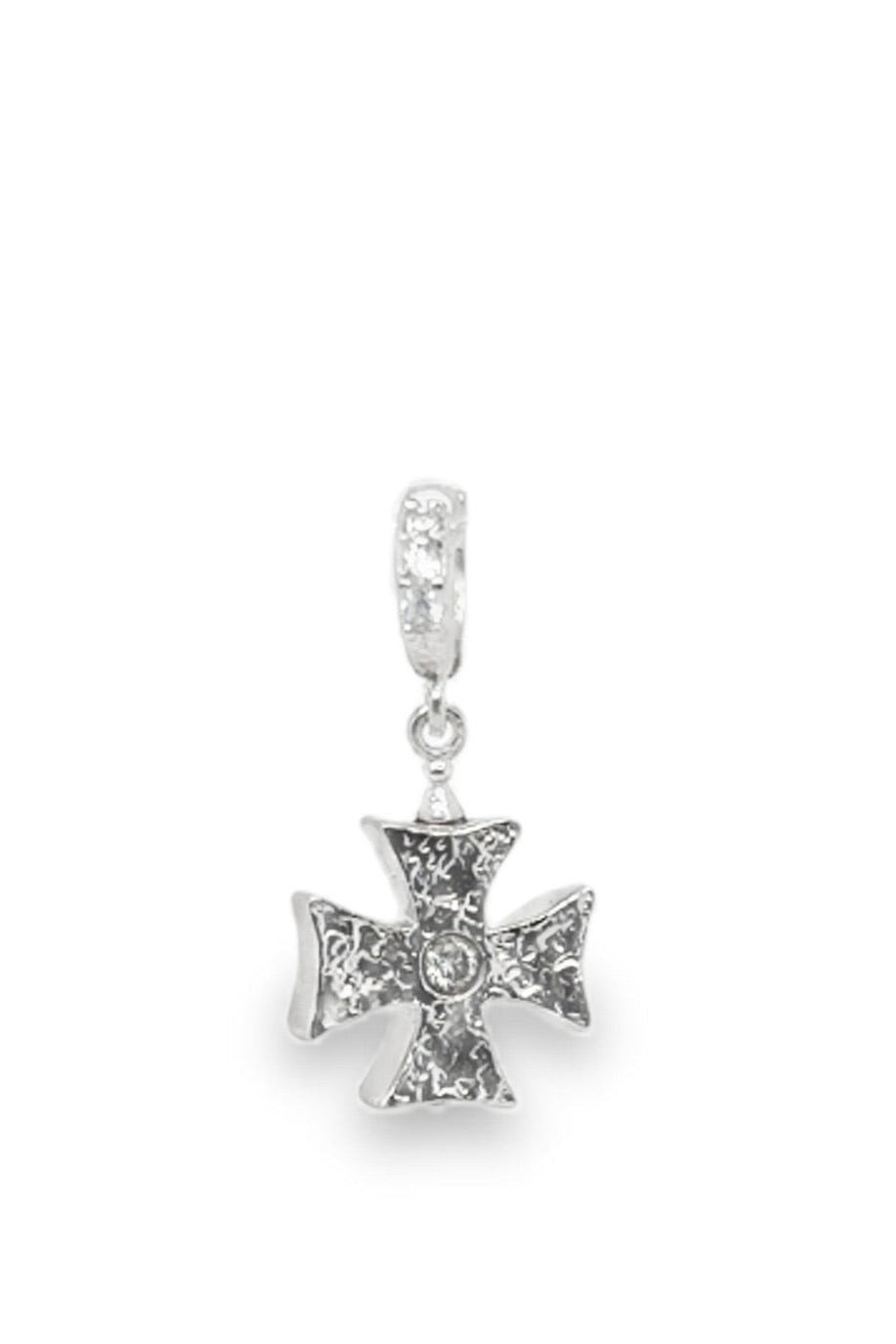 Nelia Maltese Cross Charm - Silver