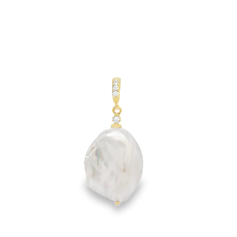 Nelia Pearl Charm - Gold