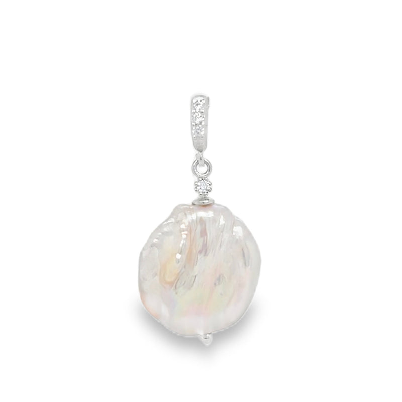 Nelia Pearl Charm - Silver