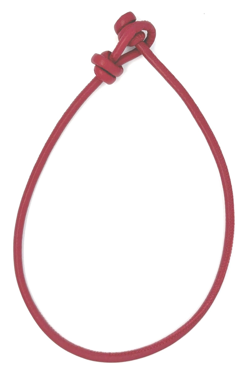 Nelia Leather Necklace/Choker - Red