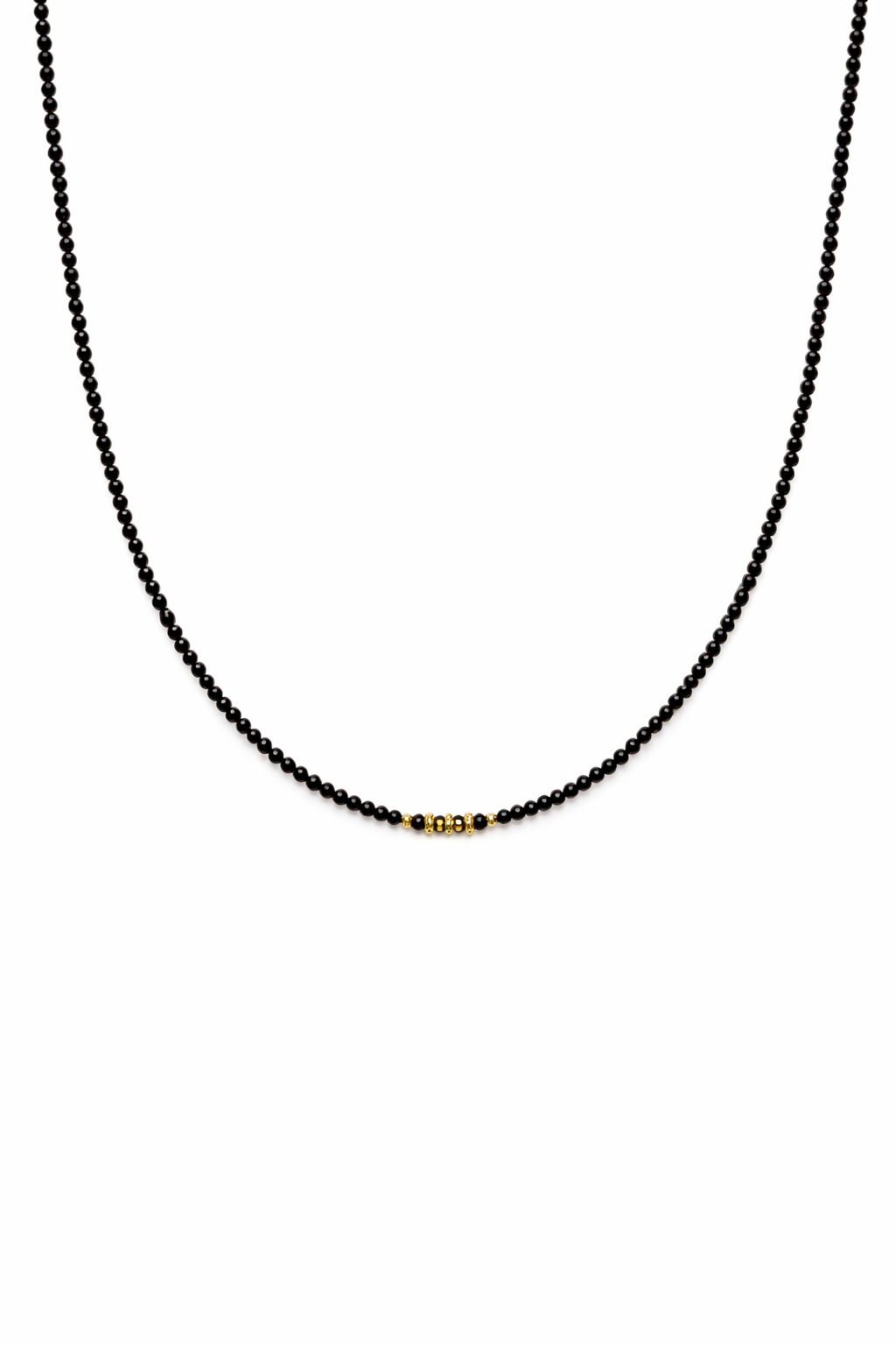 Nikki Necklace Black Spinel - Gold