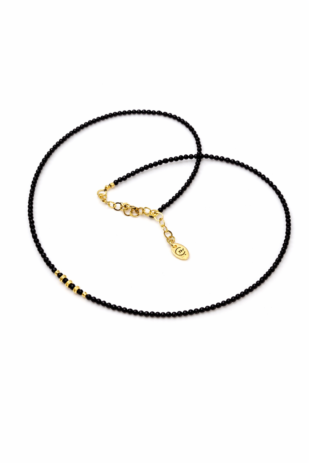Nikki Necklace Black Spinel - Gold