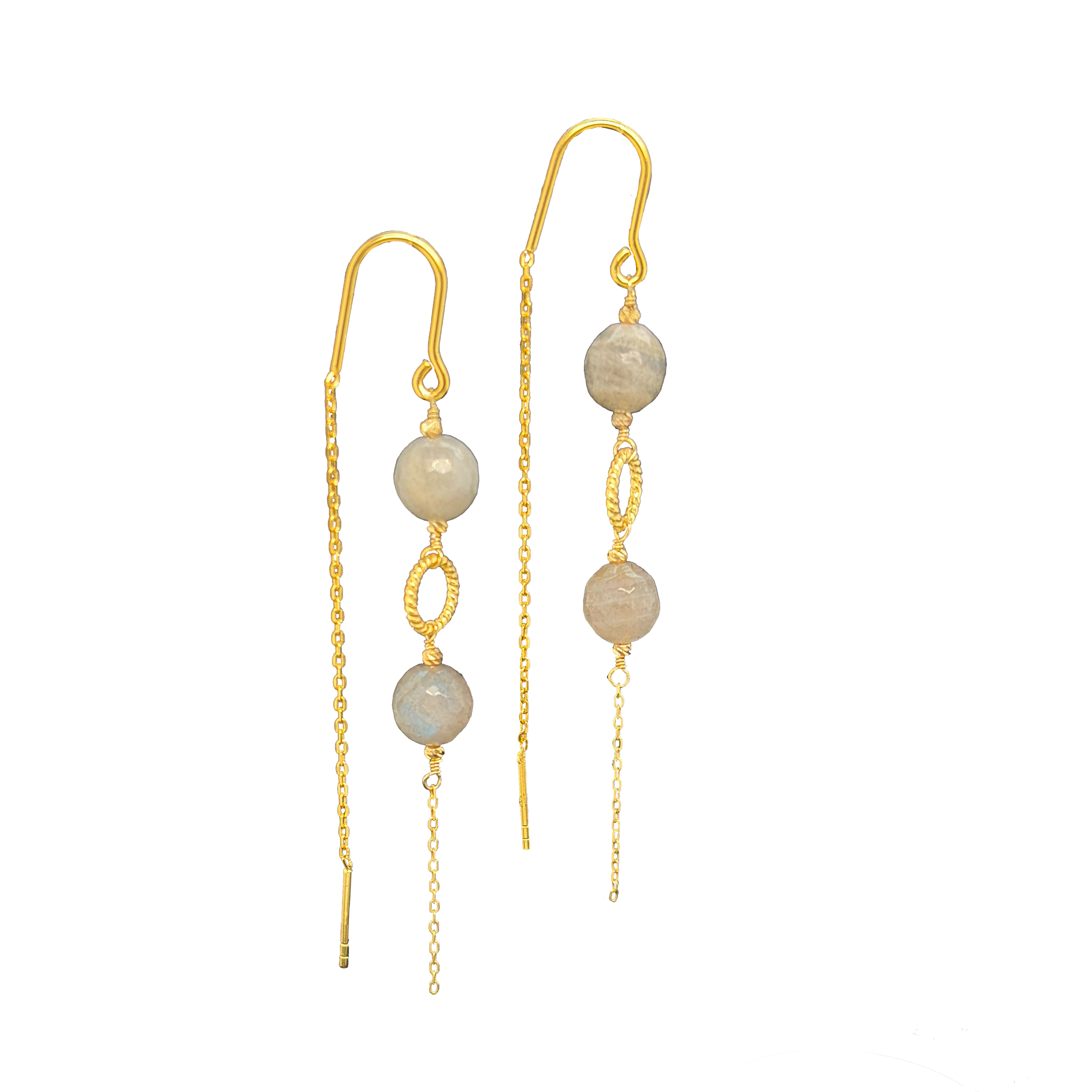 Ofelia Labradorit Øreringe - Guld