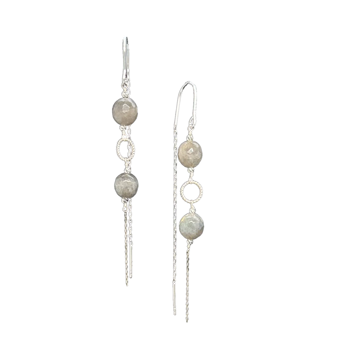 Ofelia Labradorit Øreringe - Sølv